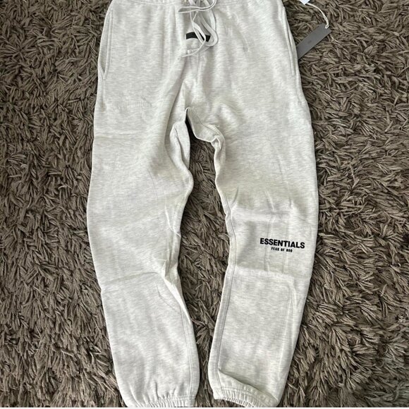 Essentials Fear Of God Light Oatmeal SS22 Hoodie & Sweatpants Set Size XS - Picture 7 of 11